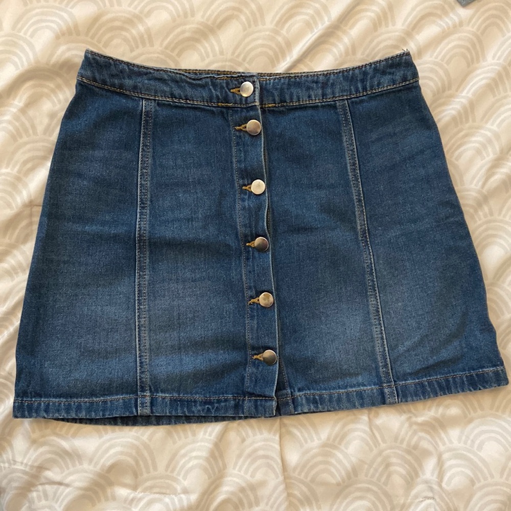 H&M Medium Denim Button Skirt